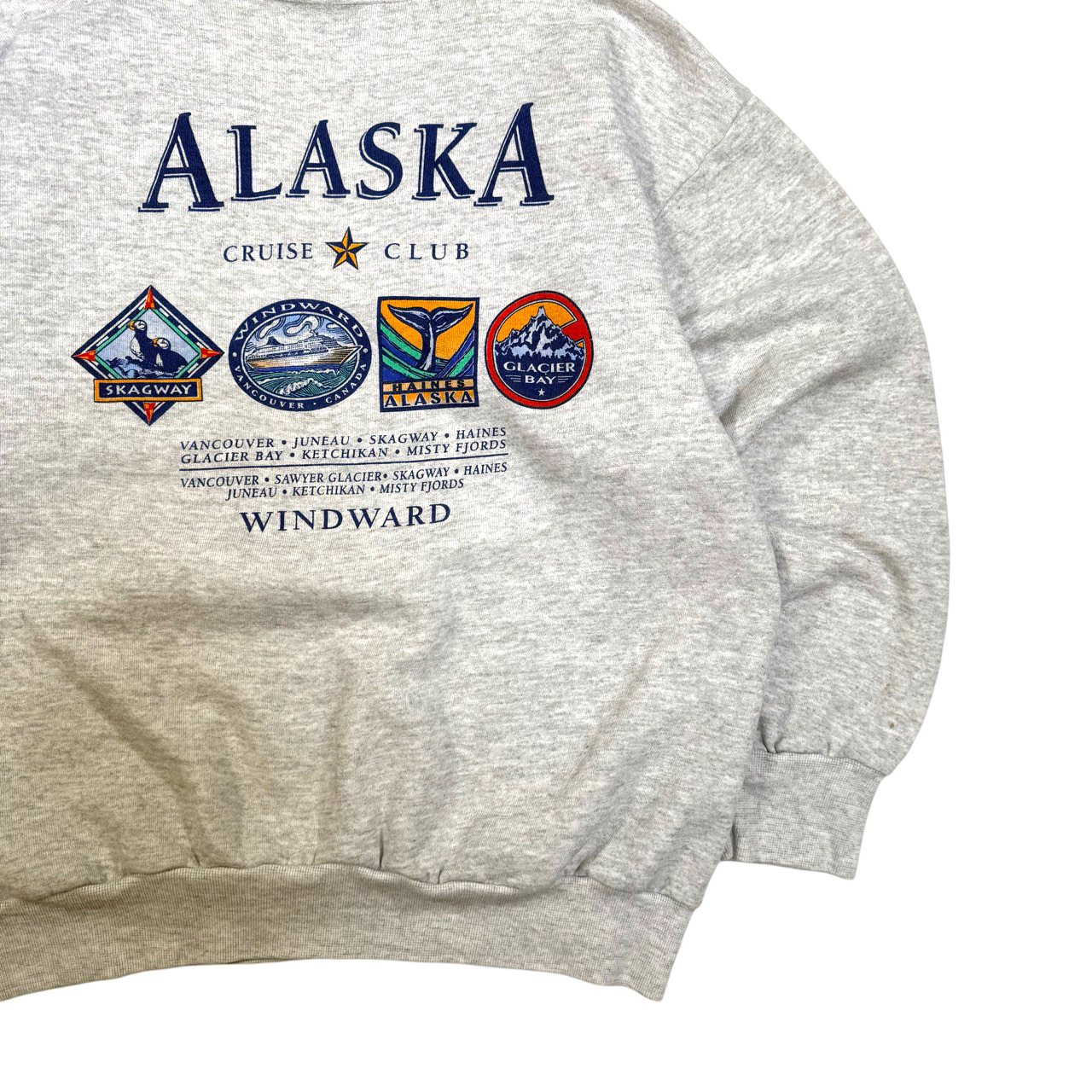 Vintage 90s Alaska Cruises Big Print Graphic Sweater