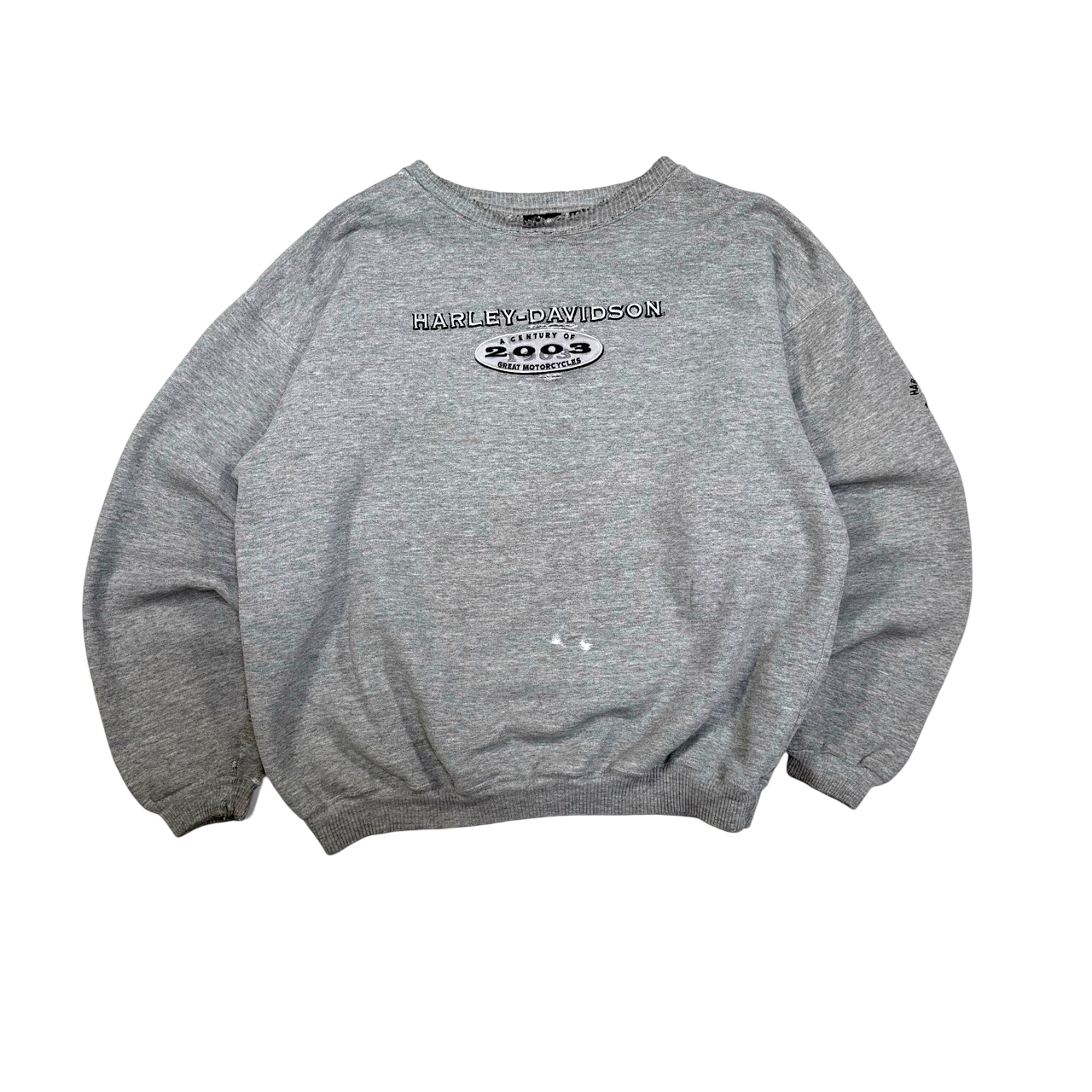 Vintage 90s Made in USA Harley Davidson Distressed Graphic Sweater
