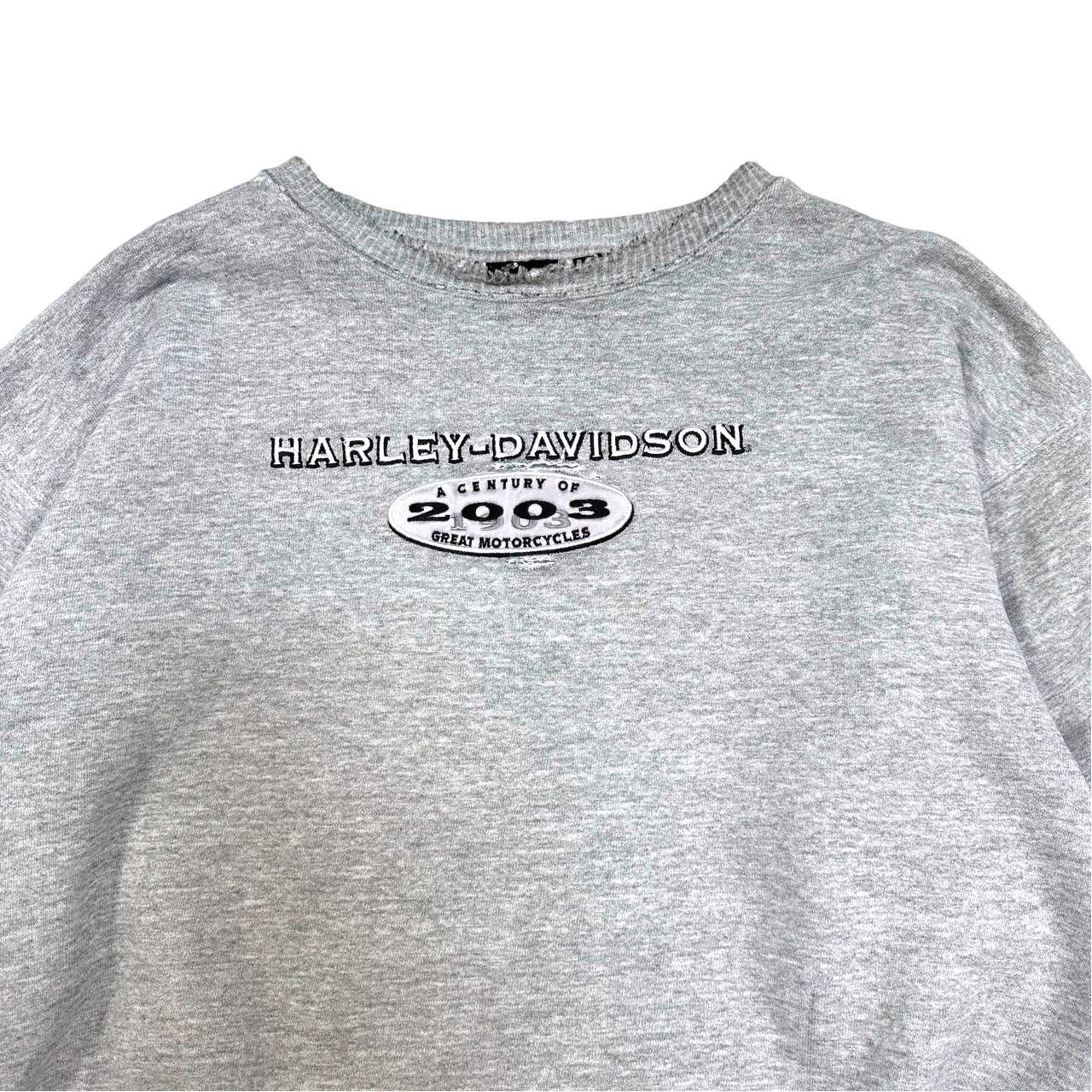 Vintage 90s Made in USA Harley Davidson Distressed Graphic Sweater