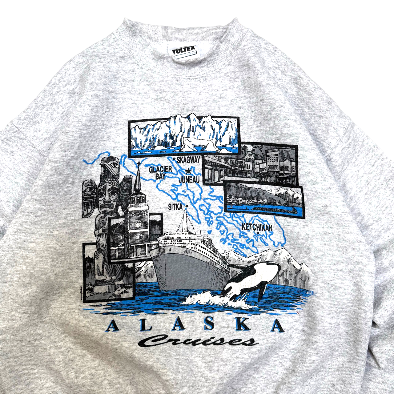Vintage 90s Alaska Wilderness Big Print Graphic Sweater
