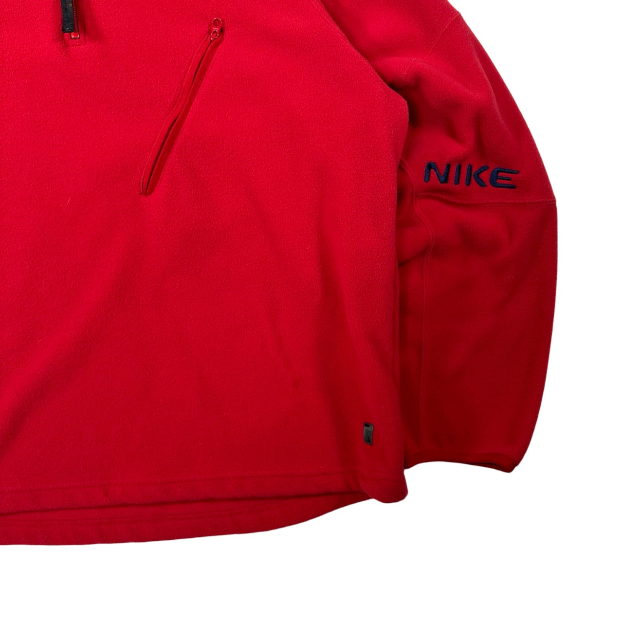 Vintage 00s Y2k Nike Spellout Quarter Zip Fleece Sweater